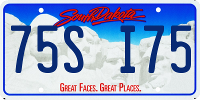 SD license plate 75SI75