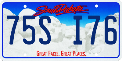 SD license plate 75SI76