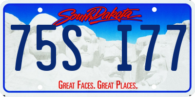 SD license plate 75SI77