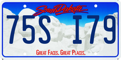 SD license plate 75SI79