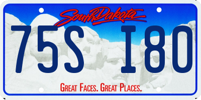 SD license plate 75SI80