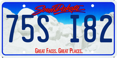 SD license plate 75SI82