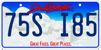 SD license plate 75SI85