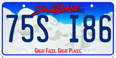 SD license plate 75SI86