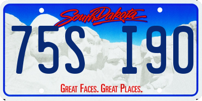 SD license plate 75SI90