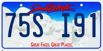 SD license plate 75SI91