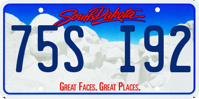 SD license plate 75SI92