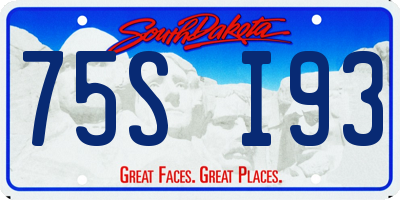 SD license plate 75SI93