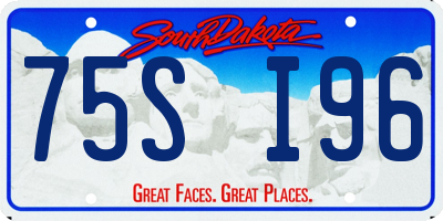 SD license plate 75SI96