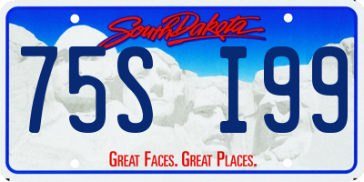 SD license plate 75SI99