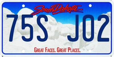 SD license plate 75SJ02
