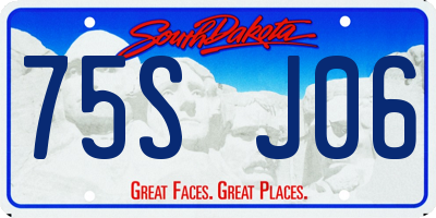 SD license plate 75SJ06
