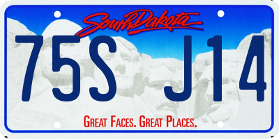 SD license plate 75SJ14