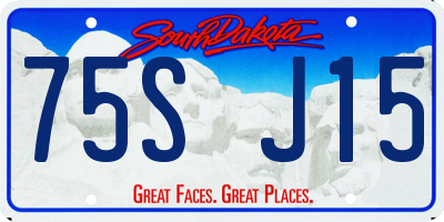 SD license plate 75SJ15