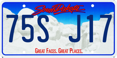 SD license plate 75SJ17