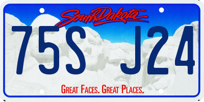 SD license plate 75SJ24