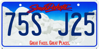 SD license plate 75SJ25