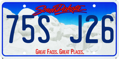 SD license plate 75SJ26