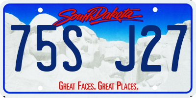 SD license plate 75SJ27