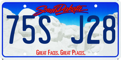 SD license plate 75SJ28