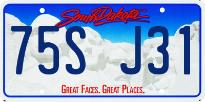 SD license plate 75SJ31