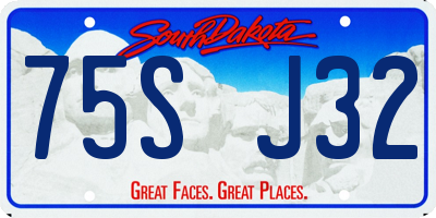 SD license plate 75SJ32