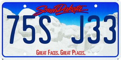 SD license plate 75SJ33
