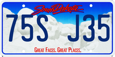 SD license plate 75SJ35
