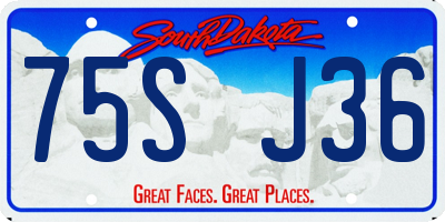 SD license plate 75SJ36