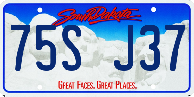 SD license plate 75SJ37