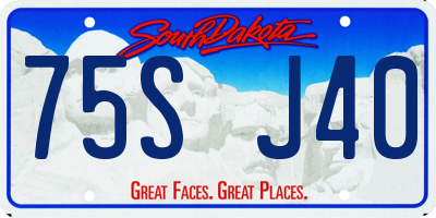 SD license plate 75SJ40