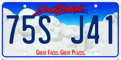 SD license plate 75SJ41