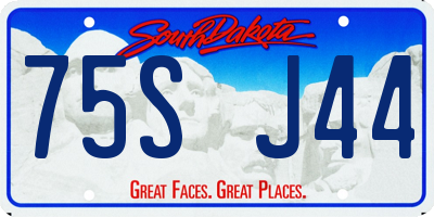 SD license plate 75SJ44