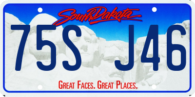 SD license plate 75SJ46