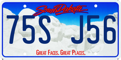 SD license plate 75SJ56