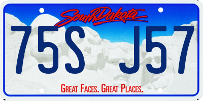 SD license plate 75SJ57