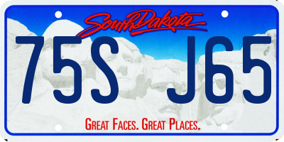 SD license plate 75SJ65