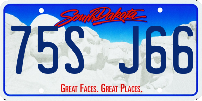 SD license plate 75SJ66