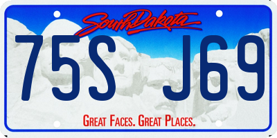 SD license plate 75SJ69