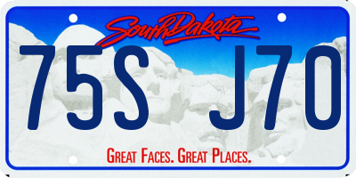 SD license plate 75SJ70