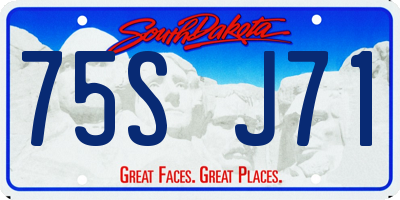 SD license plate 75SJ71