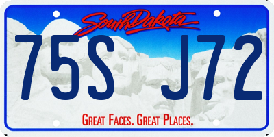 SD license plate 75SJ72