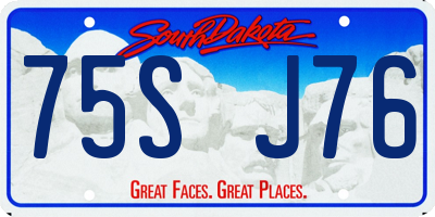 SD license plate 75SJ76