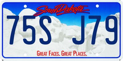 SD license plate 75SJ79