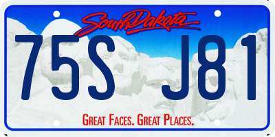 SD license plate 75SJ81