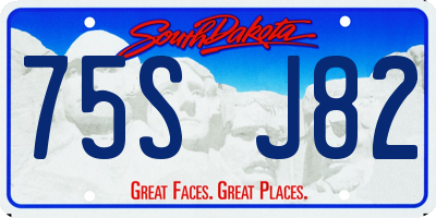 SD license plate 75SJ82