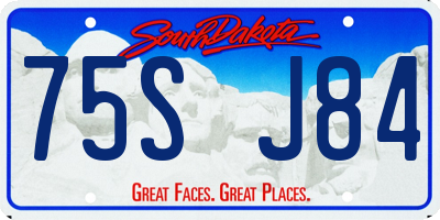 SD license plate 75SJ84