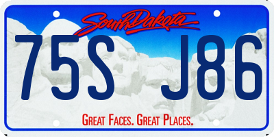 SD license plate 75SJ86