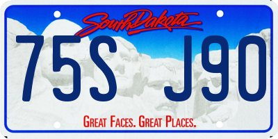 SD license plate 75SJ90