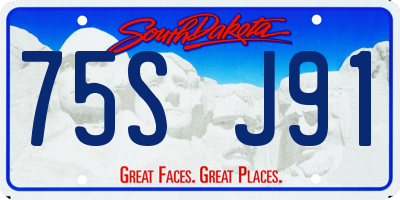 SD license plate 75SJ91